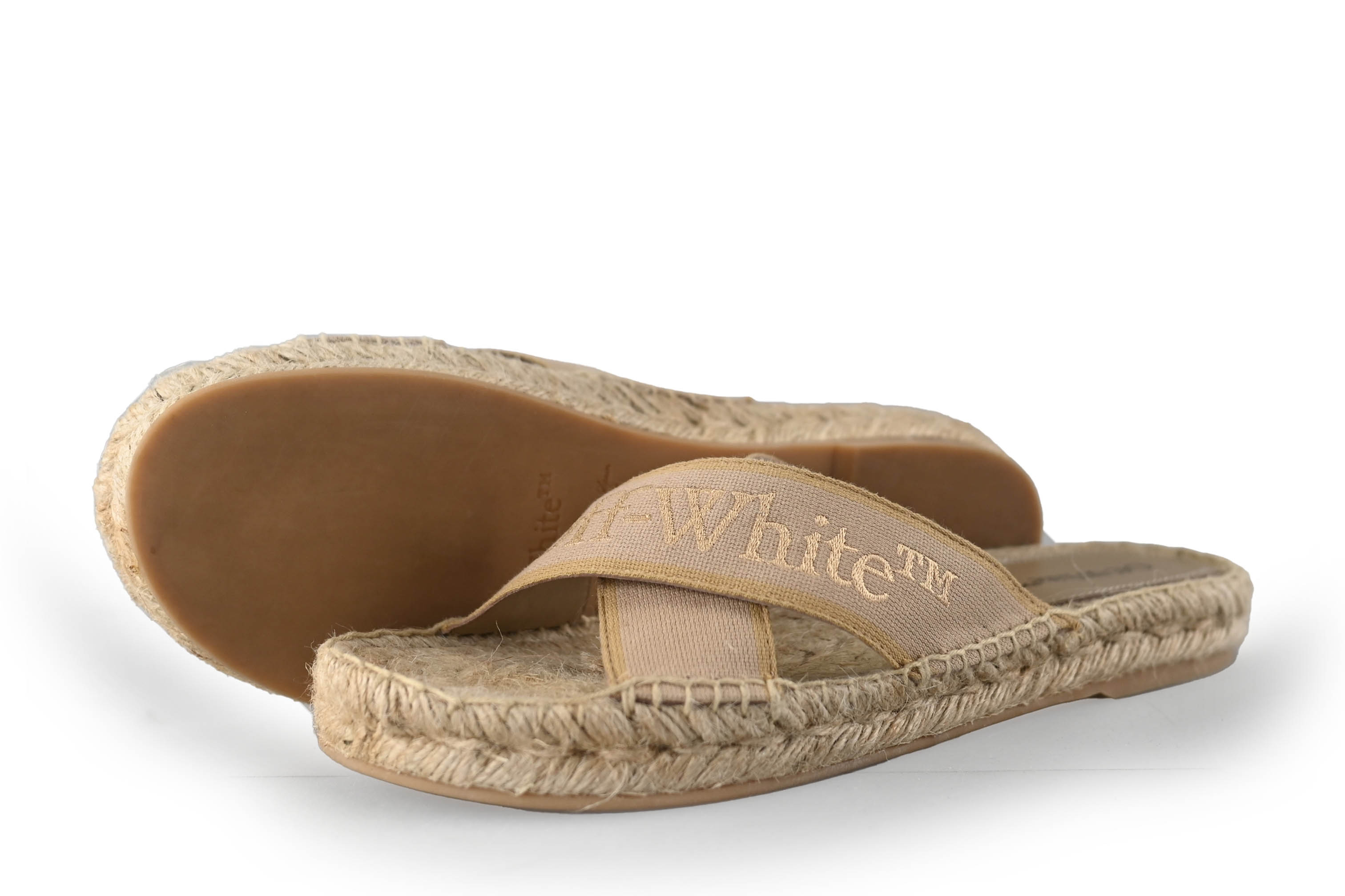 Off-White Slippers in de kleur beige maat 40 | Refurbished by
