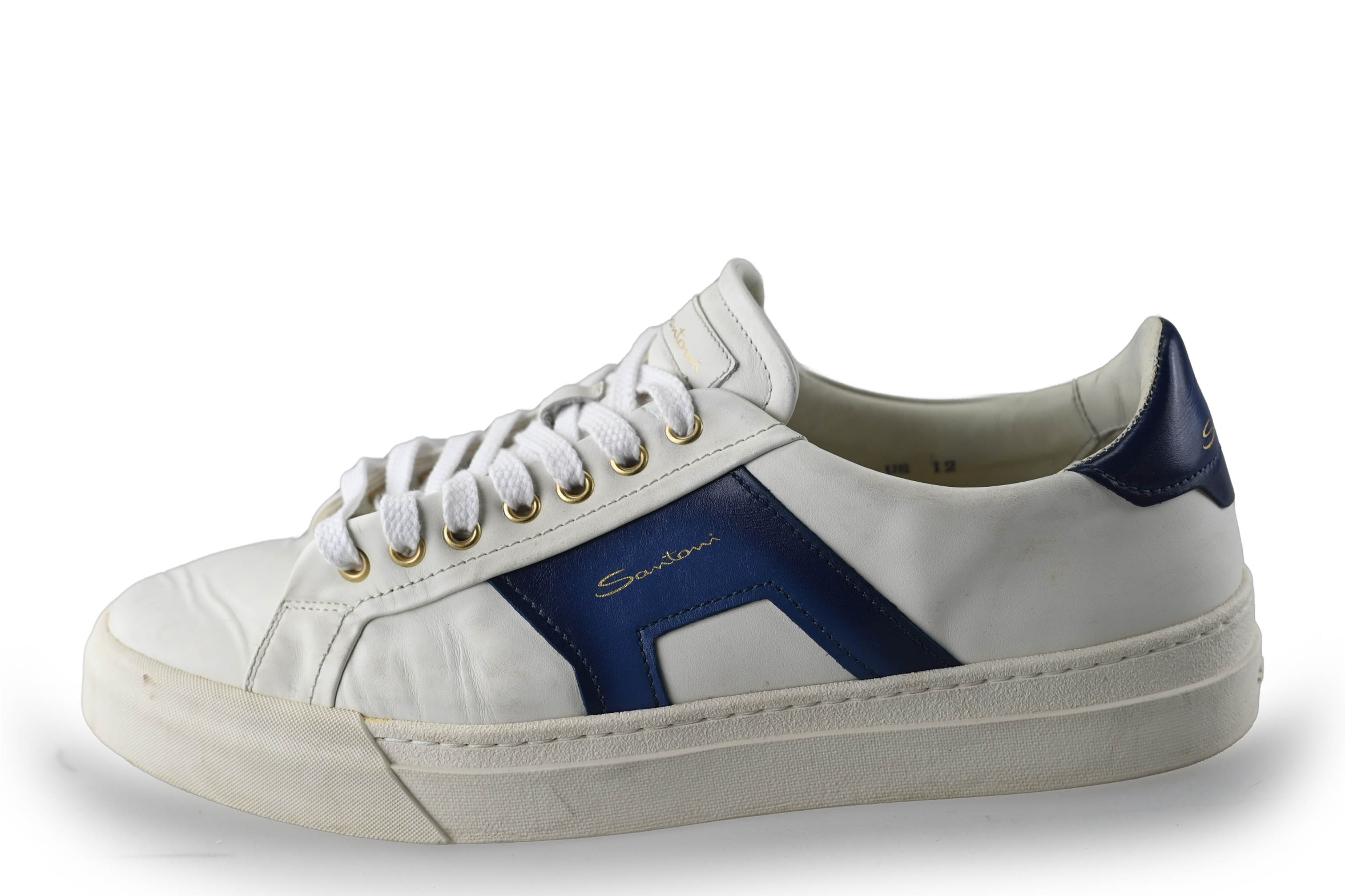 Santoni Sneakers in de kleur wit maat 46 | Refurbished by 95percent