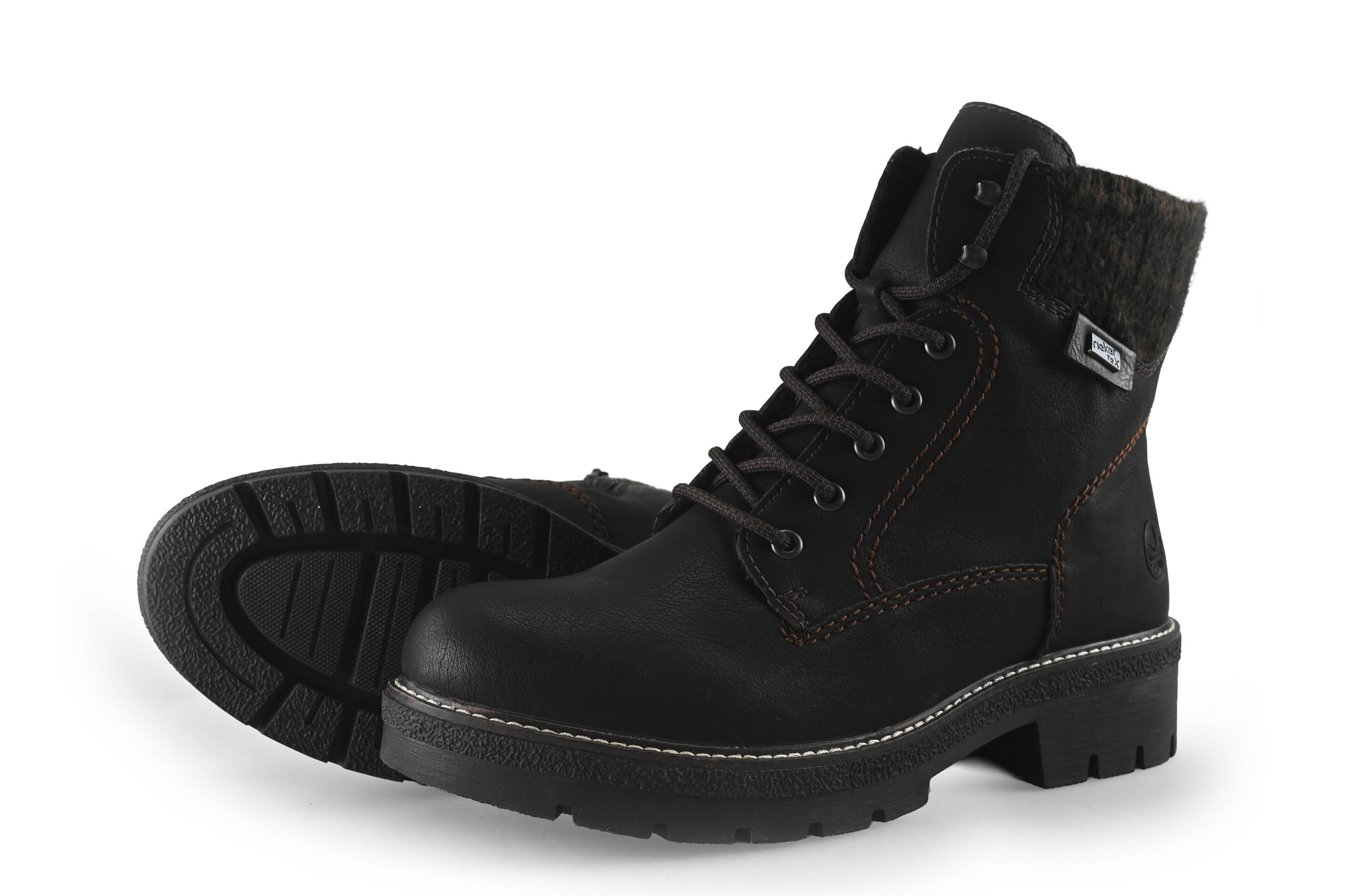 Rieker DAMES Enkellaarzen X9334, Vrouwen Veterlaarsjes,verwisselbaar voetbed ,laarzen,chukka boot,korte laarzen,veterschoenen,Groen (grün / 54),36 EU / 3.5 UK