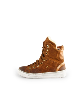 Vera Pelle Hohe Sneaker Braun 185280
