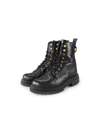 Omoda Schnürstiefel Schwarz 191011