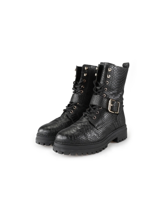 Omoda Schnürstiefel Schwarz 191012