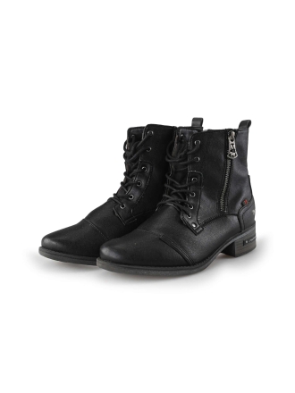 Mustang Schnürstiefel Schwarz 202370