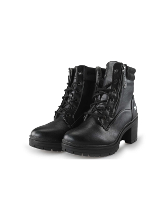 Mustang Schnürstiefel Schwarz 203391