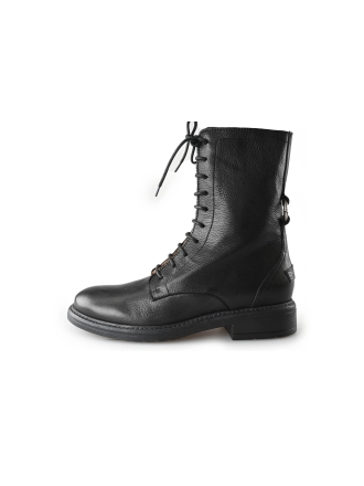 Shabbies Schnürstiefel Schwarz 212409