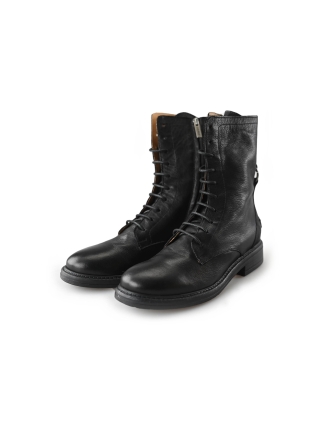 Shabbies Schnürstiefel Schwarz 212437