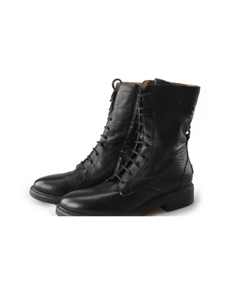 Shabbies Schnürstiefel Schwarz 212451
