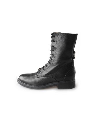 Shabbies Schnürstiefel Schwarz 212479