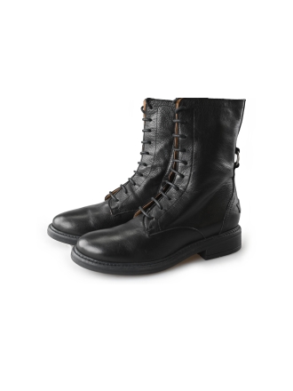 Shabbies Schnürstiefel Schwarz 212479