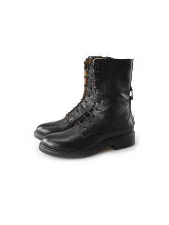 Shabbies Schnürstiefel Schwarz 212484