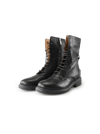 Shabbies Schnürstiefel Schwarz 212404