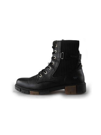 Mustang Schnürstiefel Schwarz 214507