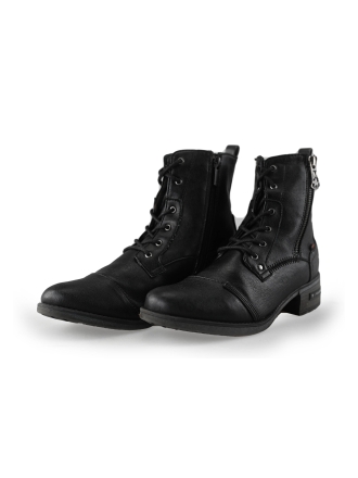 Mustang Schnürstiefel Schwarz 215714