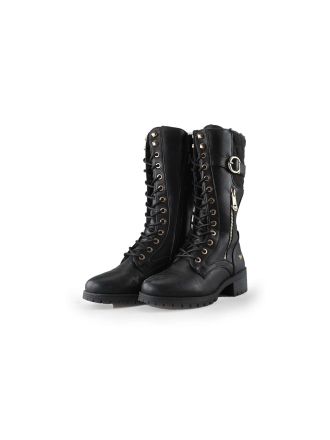 Mustang Schnürstiefel Schwarz 218486