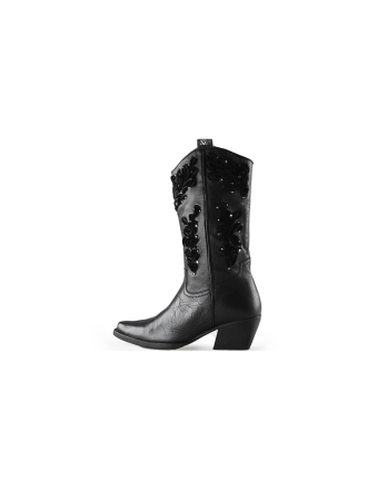 Lazamani Cowboystiefel Schwarz 223229
