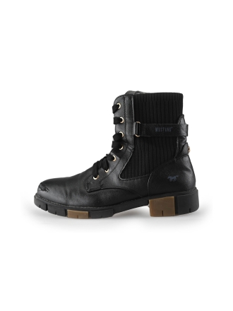 Mustang Schnürstiefel Schwarz 235395