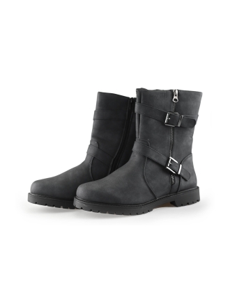 DSTRCT Bikerstiefel Schwarz 242744