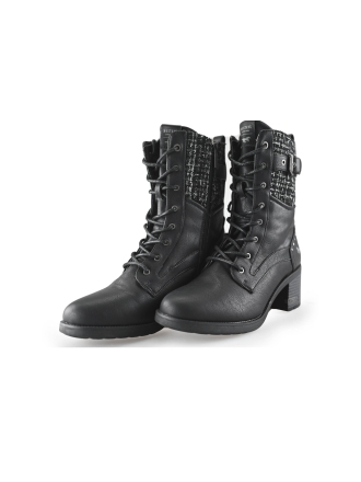 Mustang Schnürstiefel Schwarz 245396