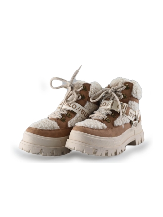 Buffalo Schnürstiefel Beige 248077