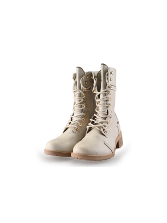 Ecru Schnürstiefel Weiß 249850