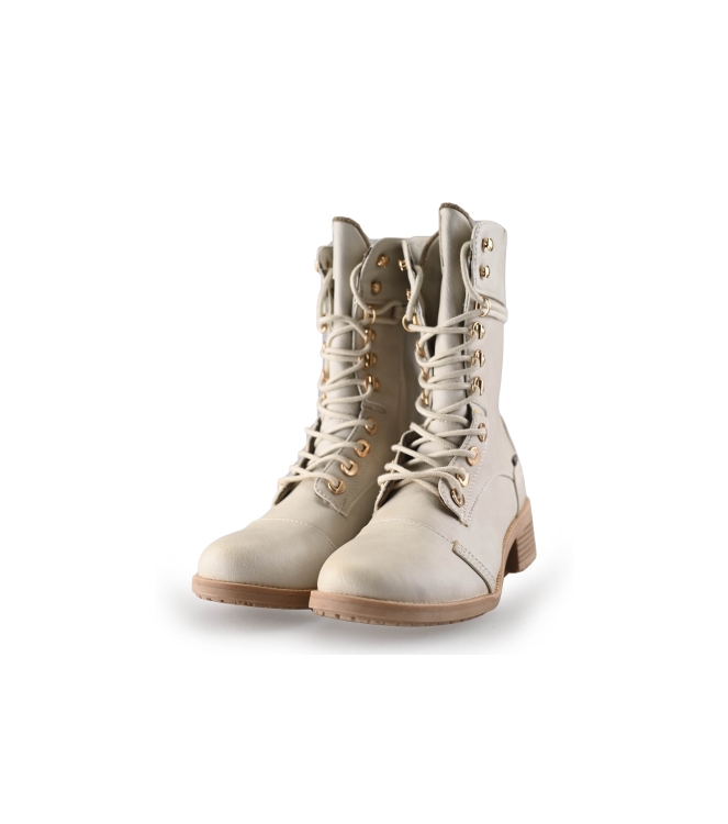 Ecru Schnürstiefel
