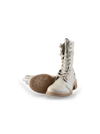 Ecru Schnürstiefel