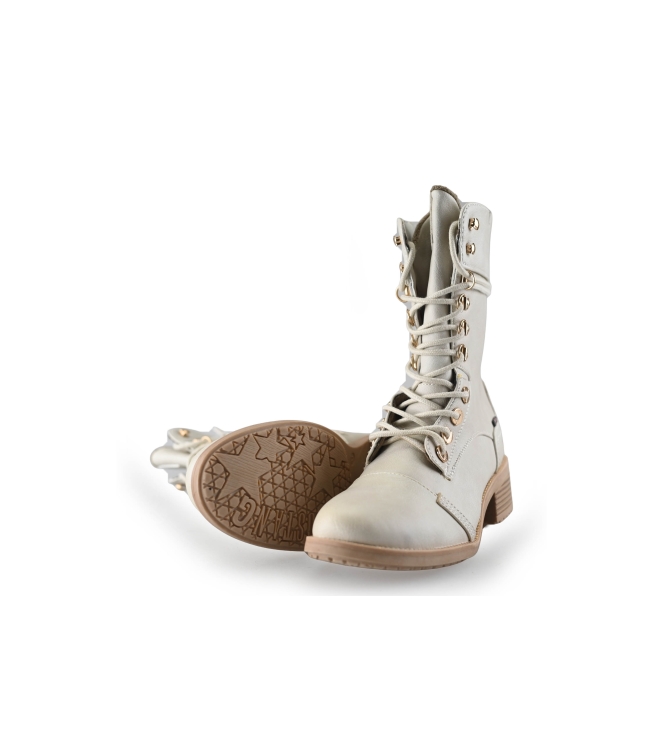Ecru Schnürstiefel