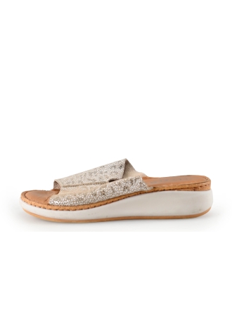 Fly Flot Mules Pantoletten Gold 276613