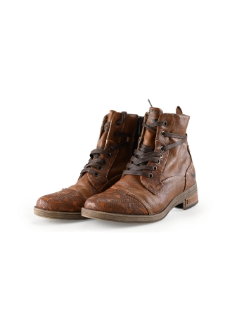 Mustang Schnürstiefel Cognac 284246