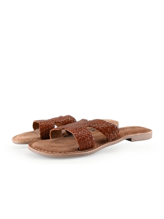 Lazamani Mules Pantoletten Braun 286086