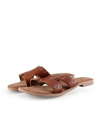 Lazamani Mules Pantoletten Cognac 286094