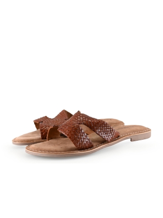 Lazamani Mules Pantoletten Cognac 286100