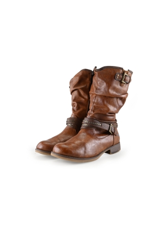 Mustang Bikerstiefel Cognac 287119