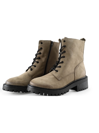 Manfield Schnürstiefel Beige 287378