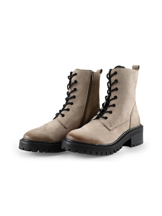 Manfield Schnürstiefel Beige 287503