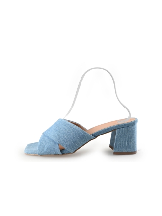 Manfield Mules Pantoletten Blau 287596