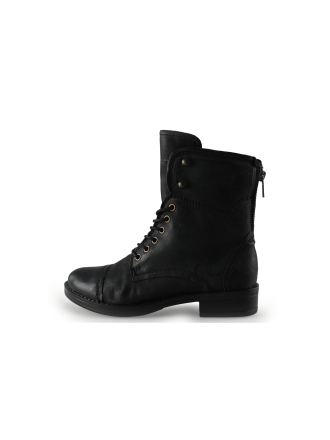 Manfield Schnürstiefel Schwarz 288340