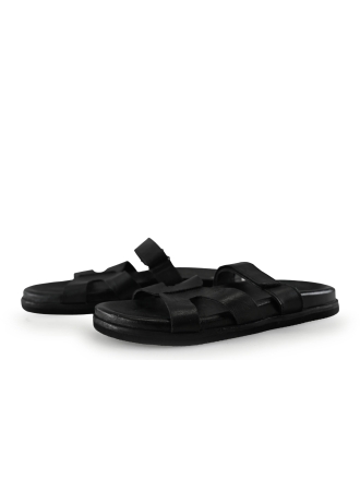 Manfield Mules Pantoletten Schwarz 288361