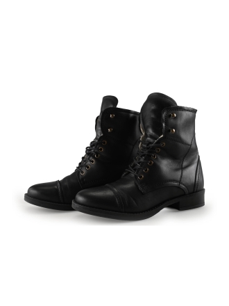 Manfield Schnürstiefel Schwarz 288502
