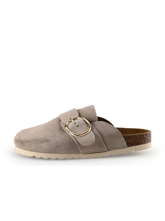 Manfield Mules Pantoletten Grau 289686