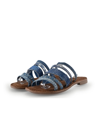 Lazamani Mules Pantoletten Blau 290929