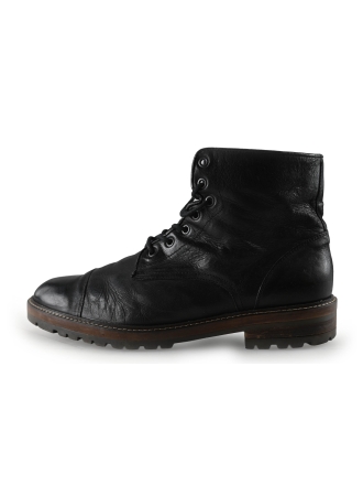Manfield Schnürstiefel Schwarz 291001