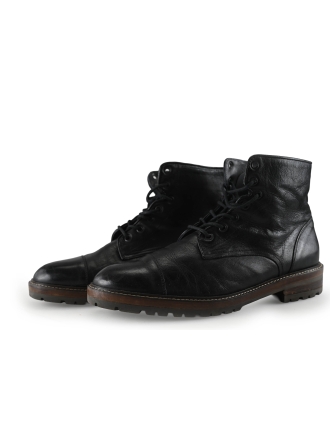 Manfield Schnürstiefel Schwarz 291001