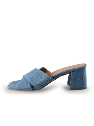 Manfield Mules Pantoletten Blau 292361