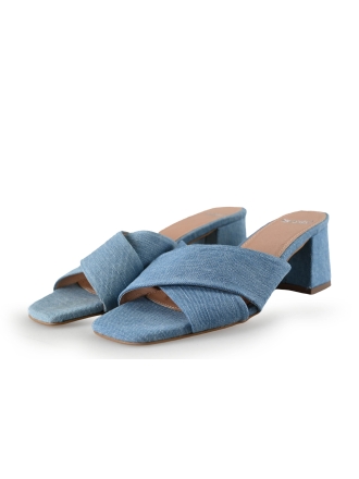 Manfield Mules Pantoletten Blau 292361