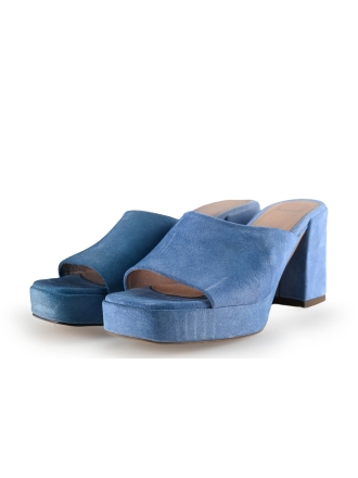 Manfield Mules Pantoletten Blau 293343