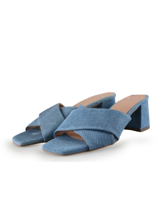 Manfield Mules Pantoletten Blau 293354
