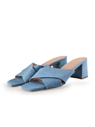 Manfield Mules Pantoletten Blau 293361