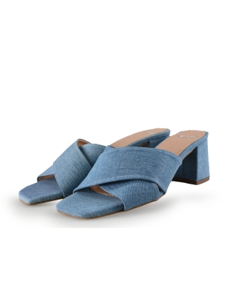 Manfield Mules Pantoletten Blau 293945