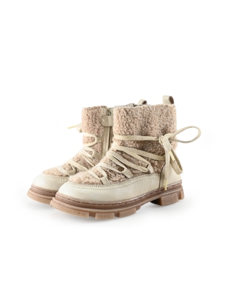 Keq Schnürstiefel Beige 296024